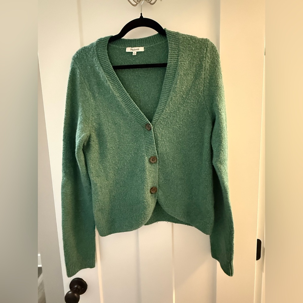 Madewell Teal Button-Up Cardigan